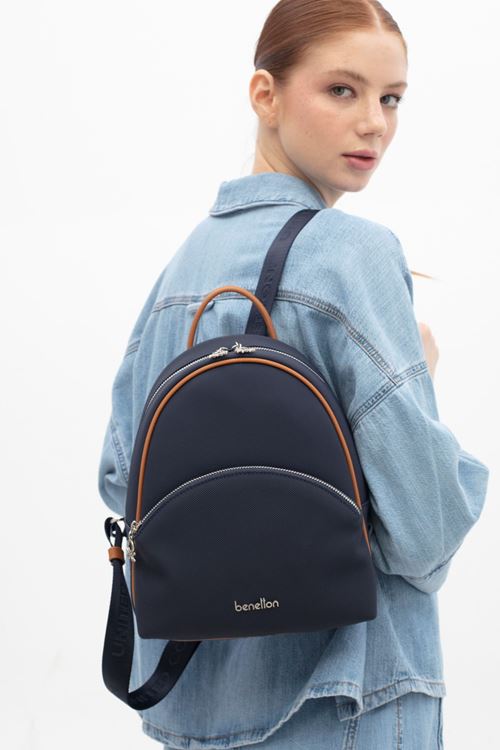 KADIN SIRT ÇANTASI LACİVERT-CAMEL BNT1824