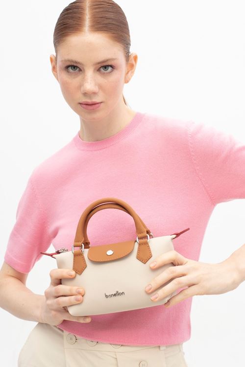 BENETTON KADIN ÇAPRAZ ÇANTA BEJ-CAMEL-KIRMIZI BNT1832