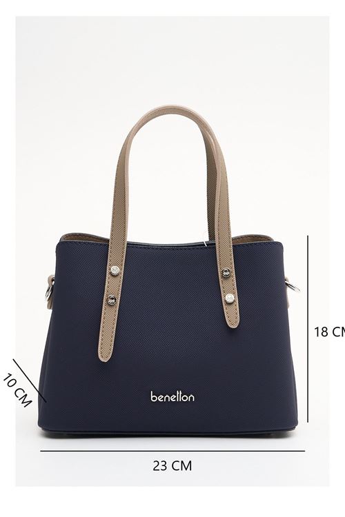 Benetton Kadın El Çantası BNT1942 Lacivert-Taş
